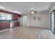 Charming eat-in kitchen featuring stainless steel appliances, wood cabinets, and a view to backyard at 501 Hiddenbrook Dr, Durham, NC 27703