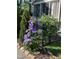 Beautiful landscaping featuring colorful flowering plants, lush greenery, and decorative rock borders at 512 Hallburg Ct, Wake Forest, NC 27587