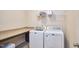 Convenient laundry room with counter space and modern washer and dryer at 590 Grand Central Sta, Apex, NC 27502