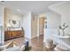 Bright, open living space offers stylish furnishings, elegant decor, and seamless flow to other areas of the home at 590 Grand Central Sta, Apex, NC 27502