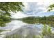 Scenic view of the lake, surrounded by lush greenery, perfect for nature lovers seeking tranquility and picturesque scenery at 6452 Therfield Dr, Raleigh, NC 27614