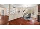 Cozy breakfast nook adjacent to the kitchen with hardwood floors at 9 Water Stone Ct, Durham, NC 27705