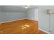 Bedroom with hardwood floors and a ceiling fan fixture at 901 Emory Ln, Raleigh, NC 27609