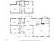 Detailed floor plan showcasing the layout of the home's bedrooms, living areas, and kitchen at 901 Emory Ln, Raleigh, NC 27609