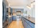 Beautiful kitchen with a center island, stainless steel appliances, and plenty of storage at 116 Lakeshore Dr, Durham, NC 27713