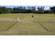An expansive grassy field with soccer goals, providing a perfect space for sports and activities at 117 Gravel Brook Ct, Cary, NC 27519