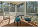 Inviting screened porch with a seating area, great for relaxation and enjoying the outdoors at 117 Gravel Brook Ct, Cary, NC 27519