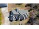 Overhead shot of the house highlighting its roof shape and surrounding landscape at 119 Cardinal Crest Ct, Pittsboro, NC 27312