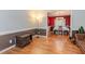 Open-concept living area connecting to dining room, hardwood floors, and lots of natural light at 12 Montcrest Dr, Durham, NC 27713