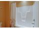 Bathroom with shower and tub combination at 125 Station Dr, Morrisville, NC 27560