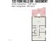 Basement floor plan for 132 Fiori Hills Dr., features den, office, and storage at 132 Fiori Hill S Dr, Hillsborough, NC 27278