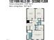 Second floor plan of 132 Fiori Hills Dr., highlighting bedroom and bathroom locations at 132 Fiori Hill S Dr, Hillsborough, NC 27278