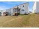 Backyard with a screened porch and adjacent homes in the neighborhood at 1417 Underbrush Dr, Durham, NC 27703