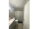 Neutral bathroom featuring a vanity, toilet, and shower with curtain at 176 Clear Water Dr, Smithfield, NC 27577