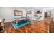 Basement game room featuring a ping pong table and unique decor, leading to the staircase at 2207 Oxford Rd, Raleigh, NC 27608