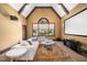This room has a projector screen and a comfortable sofa at 2207 Oxford Rd, Raleigh, NC 27608