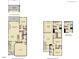 Detailed floor plan showcasing the layout of the home, including the kitchen, bedrooms, and owner's suite at 228 Nahunta Dr, Apex, NC 27539