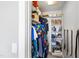 Organized closet space with ample storage, shelving, and hanging rods at 2704 St Marys St, Raleigh, NC 27609