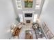 Bright living room with vaulted ceilings, fireplace, and comfortable seating arrangement at 2704 St Marys St, Raleigh, NC 27609