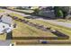 Aerial view of the property showcasing the backyard, fencing, and spacious lot at 35 Wolf Ridge Ct, Willow Springs, NC 27592