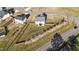 Aerial view of the home, showcasing its location, lot size, and neighborhood at 35 Wolf Ridge Ct, Willow Springs, NC 27592