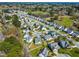 Aerial view of a neighborhood featuring well-maintained homes and landscaping at 4005 Freesia Ct, Zebulon, NC 27597