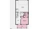 First floor floorplan featuring bedroom four, bath three, drop zone, porch, foyer and two-car garage at 414 Rowe Way, Knightdale, NC 27545