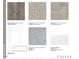 Selection of hardwood flooring, carpet, tile, granite countertops, backsplash and white shaker cabinets at 414 Rowe Way, Knightdale, NC 27545