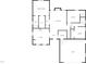 Detailed floorplan showcasing the layout of the kitchen, living room, bedrooms, and garage at 48 Delmar Ct, Fuquay Varina, NC 27526