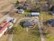 Aerial view showcasing the home, its surroundings, and the neighborhood layout at 513 S Cheatham St, Franklinton, NC 27525