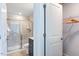 Bathroom with glass enclosed shower with tile surround at 664 Sun Meadow Dr, Wake Forest, NC 27587