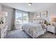 Tranquil bedroom with a large window and stylish decor at 664 Sun Meadow Dr, Wake Forest, NC 27587