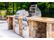 Community grill station featuring stainless steel grills and a stone countertop at 664 Sun Meadow Dr, Wake Forest, NC 27587