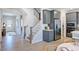 Bright open concept kitchen with stainless steel appliances and lots of cabinets at 664 Sun Meadow Dr, Wake Forest, NC 27587