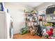 Well-organized pantry offers ample storage with wire shelving and hardwood floors at 712 Springwood Ave, Gibsonville, NC 27249