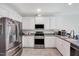 Well lit kitchen featuring stainless steel appliances, sleek countertops, and white cabinetry at 7687 Mattie Rd, Rocky Mount, NC 27803