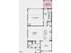 First floorplan featuring a two-car garage, gathering room, kitchen, and half bath at 1065 Hardin Hill Ln, Knightdale, NC 27545