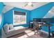 Bright office area with wood flooring and an exterior view at 117 Highland Forest Dr, Fuquay Varina, NC 27526