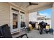 Outdoor patio area perfect for entertaining featuring a grilling area at 117 Highland Forest Dr, Fuquay Varina, NC 27526