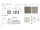 Selection of new home interior finishes including paint, flooring, bathroom & kitchen hardware and fixtures at 1502 Tamarisk Ln, Durham, NC 27703