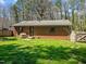 Spacious backyard with lush greenery, fenced boundaries, and a charming brick home at 1507 Ridgeway Ave, Durham, NC 27701
