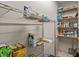 This pantry has wire shelving with storage containers, boxes, and canned goods at 1507 Ridgeway Ave, Durham, NC 27701