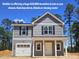 Charming two-story home featuring gray siding, white trim, and an attached single-car garage at 205 Regis Ln # 11, Coats, NC 27521