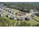 Aerial view of house on a corner lot in a residential neighborhood at 236 Star Valley Dr, Angier, NC 27501