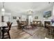 Spacious living room featuring hardwood floors, fireplace, and modern decor at 236 Star Valley Dr, Angier, NC 27501