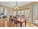 Cozy dining area featuring natural light from large windows and wood floors at 2550 Bittersweet Dr, Durham, NC 27705