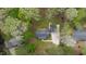 Aerial view of a private home surrounded by lush greenery and mature trees, offering seclusion at 2820 Mattlyn Ct, Raleigh, NC 27613