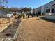 An expansive backyard area showing newly planted trees in a community at 2918 Balbardie Dr, Apex, NC 27502