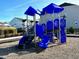 Community playground with blue play structure and nearby homes at 2918 Balbardie Dr, Apex, NC 27502
