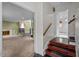Warm and inviting foyer with tile floors and access to the living spaces at 315 Dumont Dr, Hillsborough, NC 27278